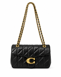 Coach Quilted Metallic Tabby 20 Shoulder Bag Anthracite Silver - Authenticity Guaranteed