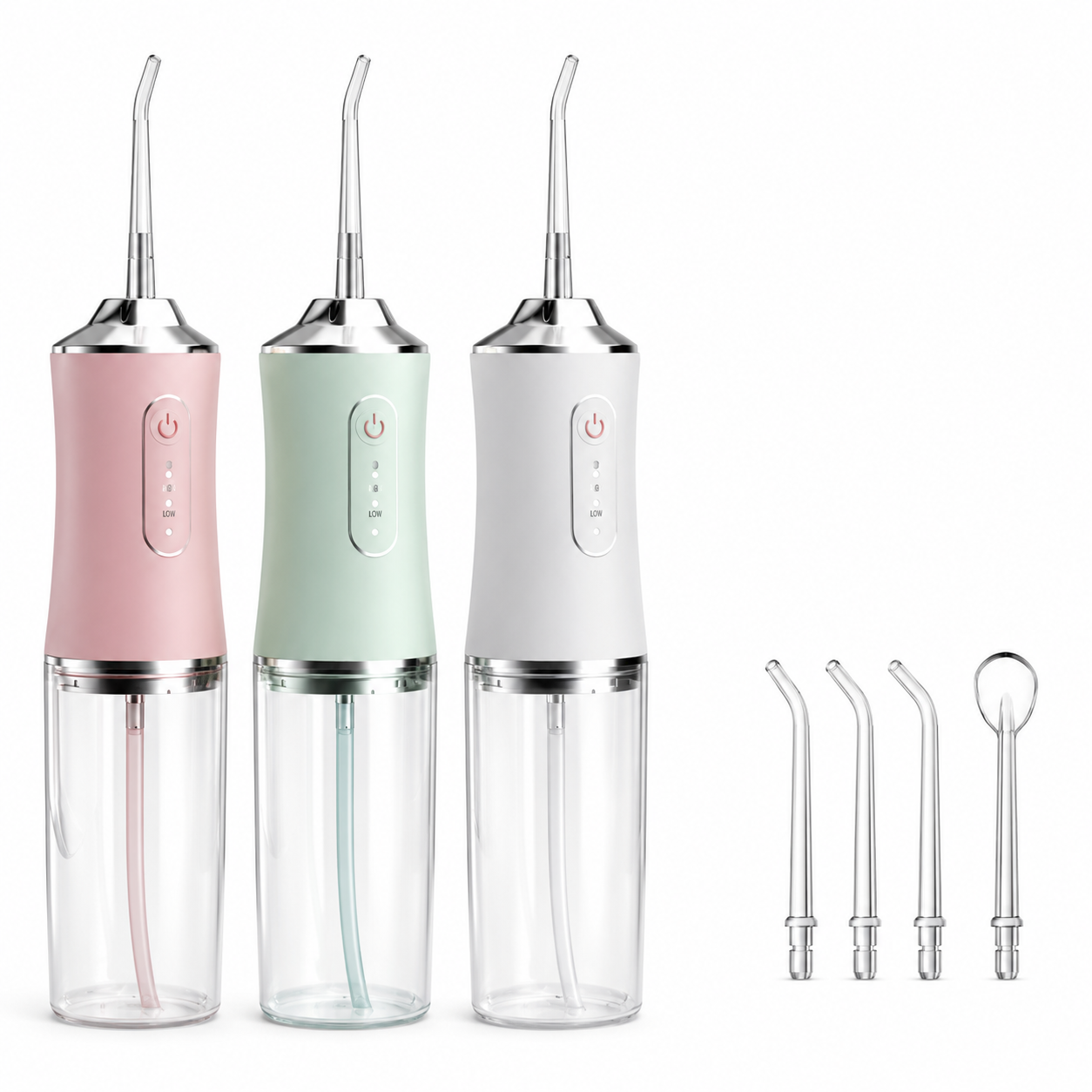 Cordless Dental Water Flosser with Jet 4 Tips Floss Oral Irrigator Teeth Cleaner
