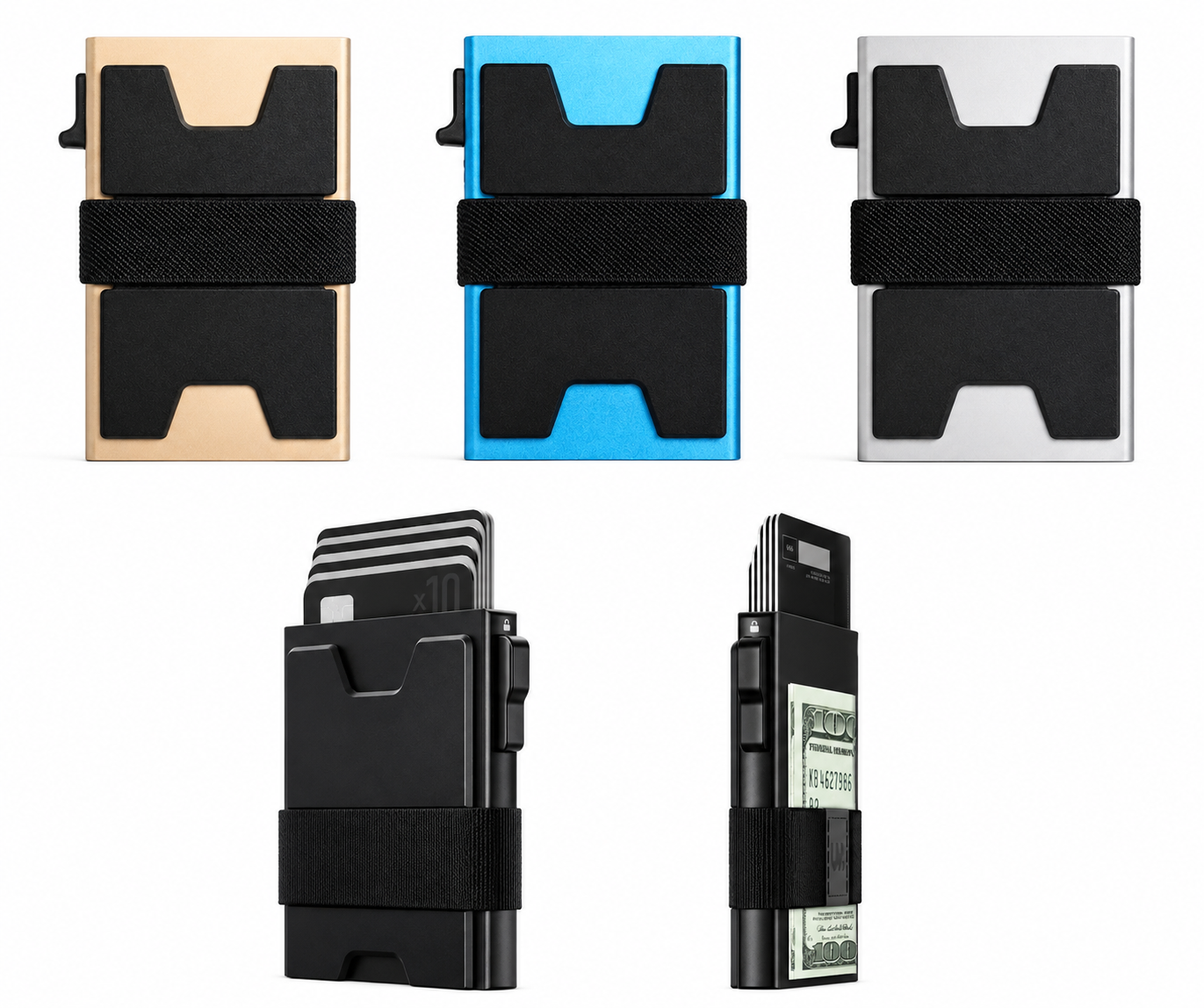 RFID Pop Up Wallet Men Slim Credit Card Holder Coin Pocket Minimalist Wallet
