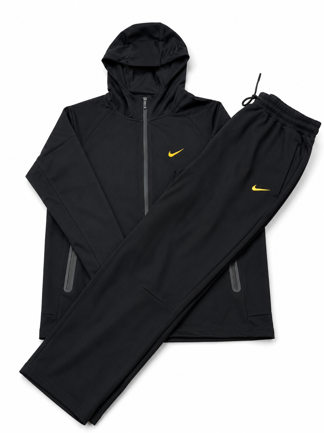 Nike Fleece Nocta Tracksuit Set Mens Black/Yellow