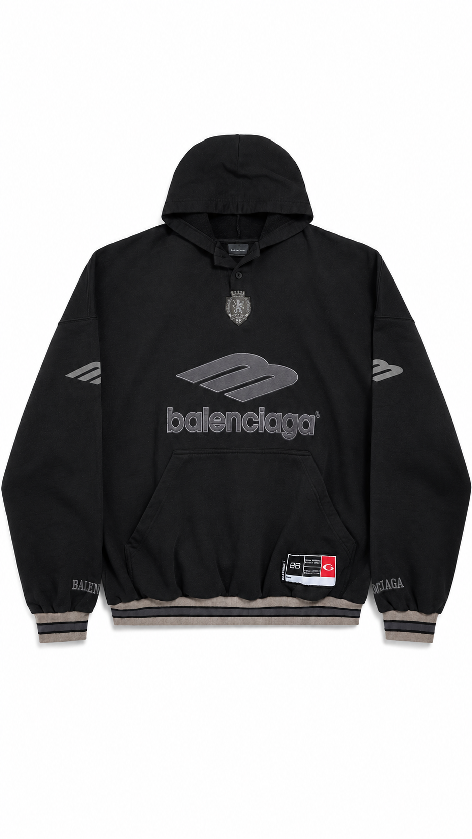 Balenciaga 3B Hoodie - Black
