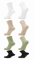 4 Pairs Pilates Grip Socks, Non Slip Yoga Socks for Women