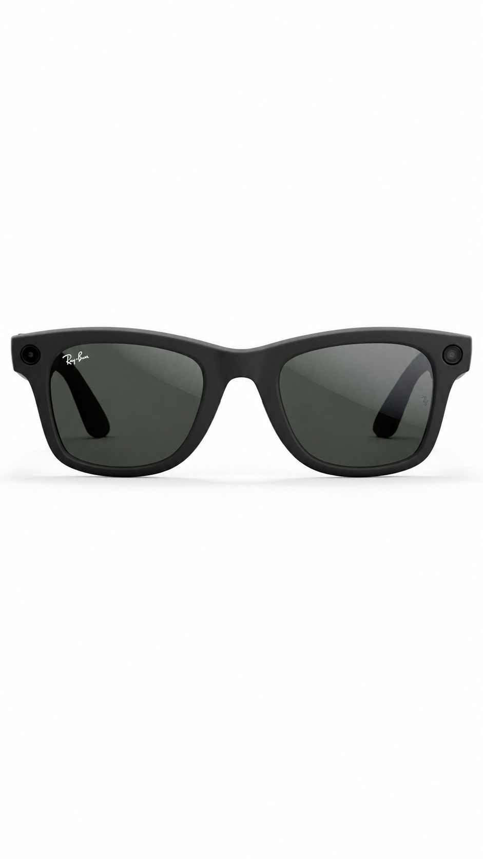Ray-Ban Meta Wayfarer Standard Smart Glasses Matte Black Clear/Green Transitions