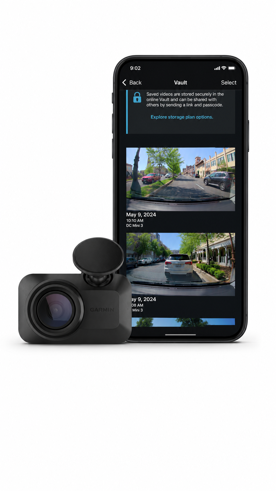 Garmin Dash Cam Mini 3 Ultracompact 1080p HD Dash Camera 140 Degree View