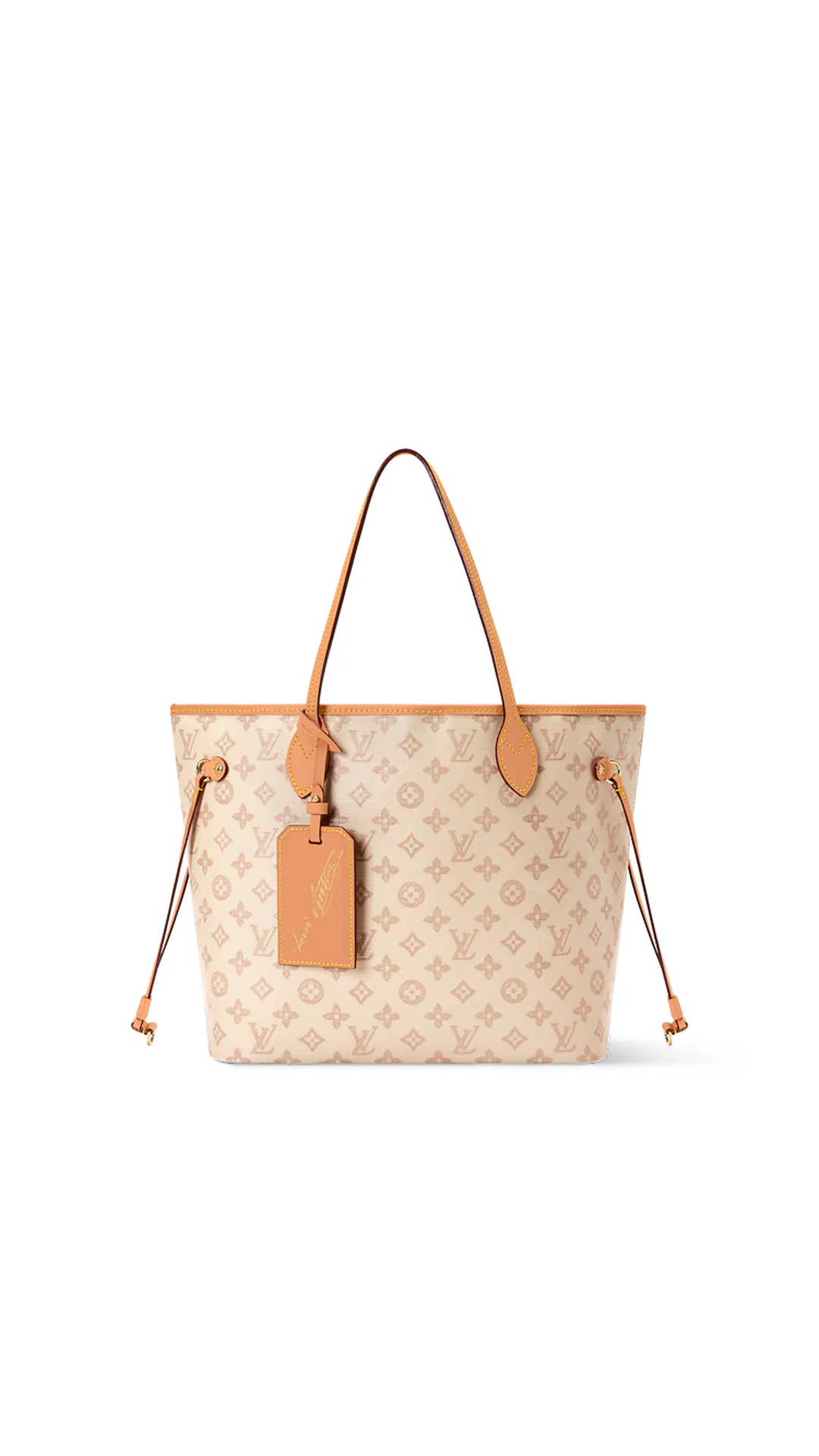 Louis Vuitton Neverfull MM Tote Bag - Beige Canvas