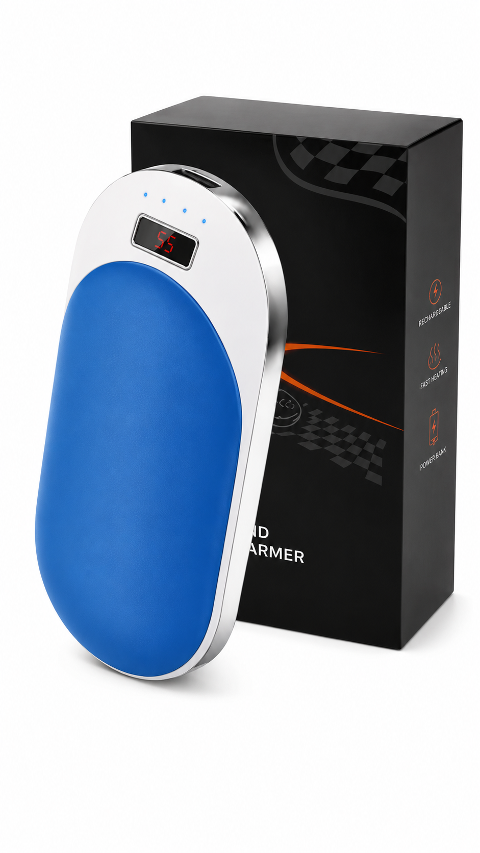 Hand Warmers Rechargeable, 6000mAh Electric Hand Warmer Power Bank with Visible
