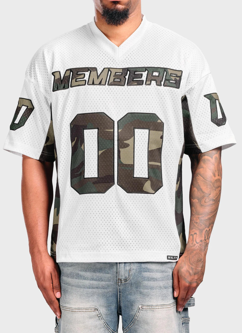 NVLTY Members Camo Jersey - White UK M