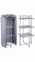 Heated Clothes Dryer XL Airer & Cover Economic drying Stores Flat 36 Rails CE