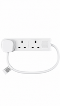 3 Socket Extension Lead, 0.5M Compact Cable 13A Power Strip for Desks and TV Uni
