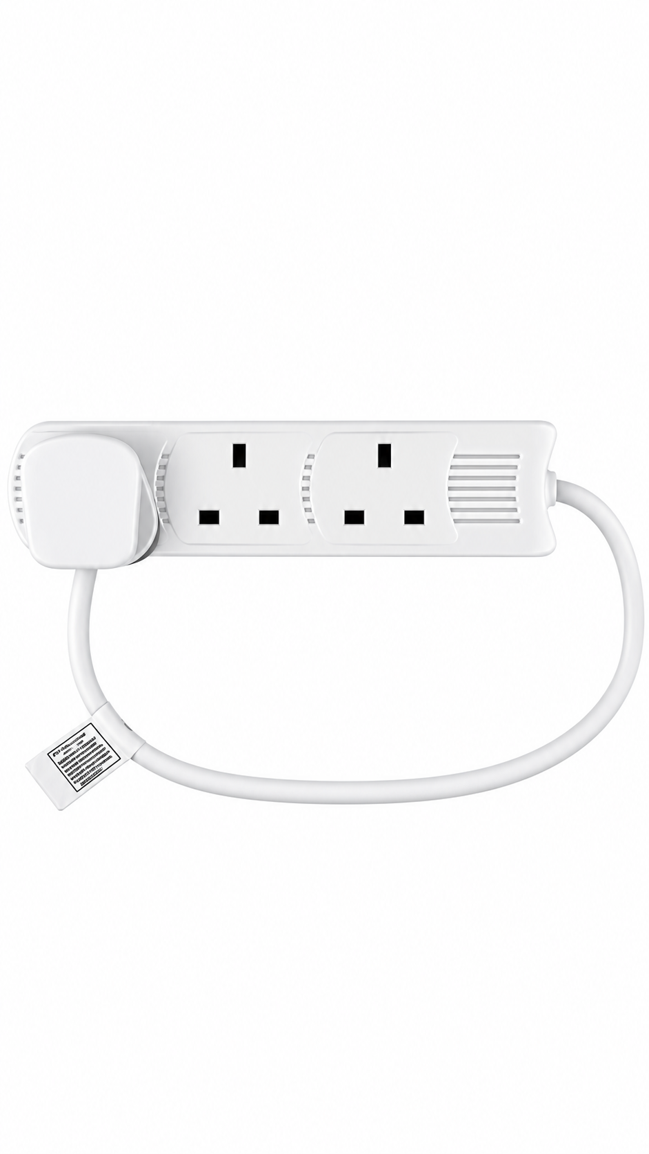 3 Socket Extension Lead, 0.5M Compact Cable 13A Power Strip for Desks and TV Uni