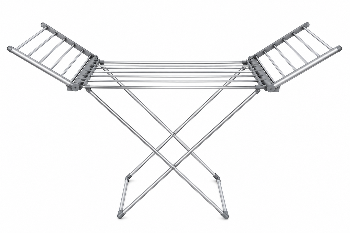 DWD 230w 20 Bars Heated Folding Clothes Airer with Wings 5 Min Heat UP  55C Temp