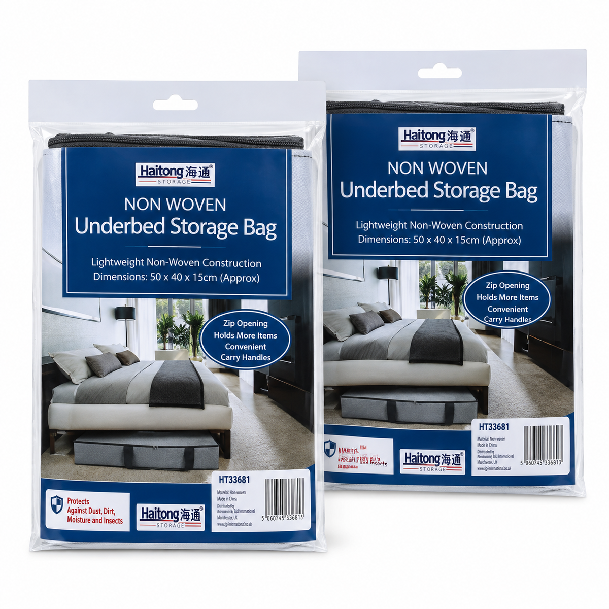 2PK -Non-Woven Under Bed Storage Bag-Space-Saving Organizer