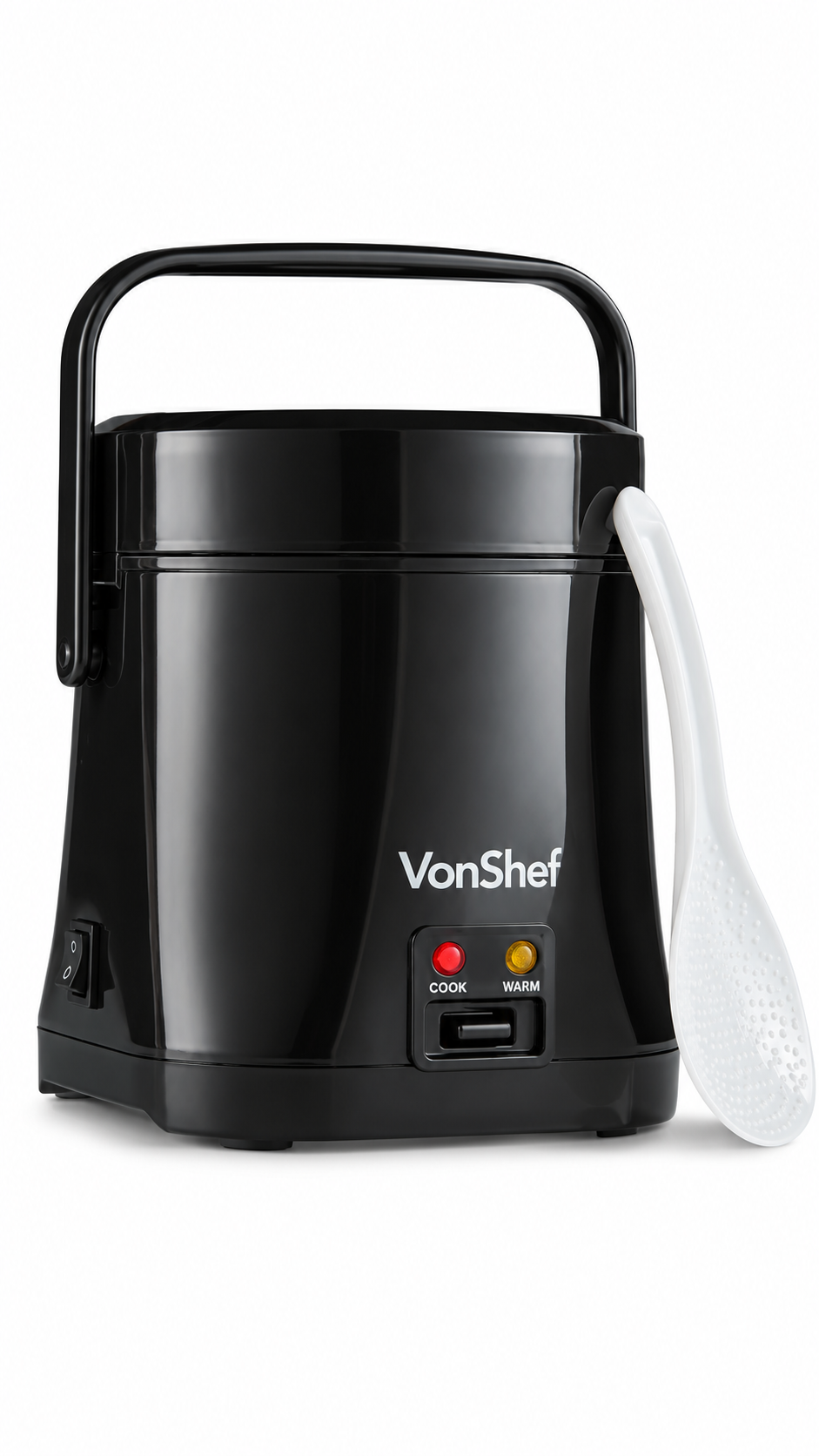 Small Rice Cooker 0.3L - VonShef Electric Rice Steamer for 2, Non Stick - 200W