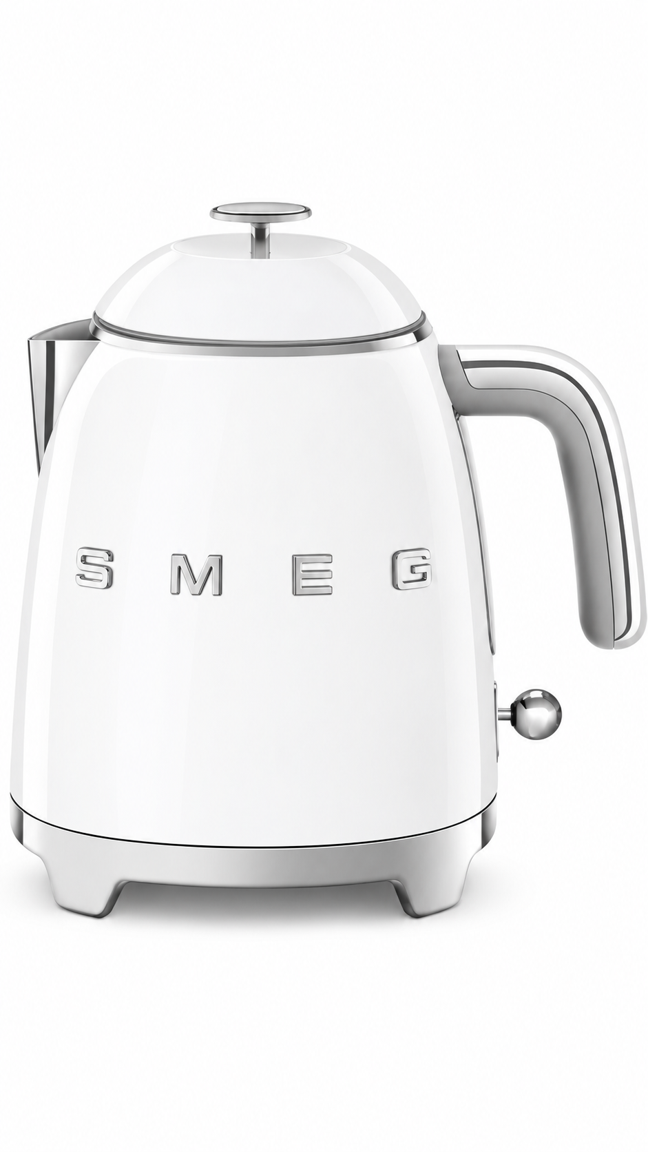 Smeg KLF05WHUK 50's Style 0.8L 1400w Mini Kettle Stainless Steel in White