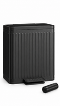HOMCOM 2 x 20L Double Rubbish Bin, Pedal Bin with Rubbish Bags, Black