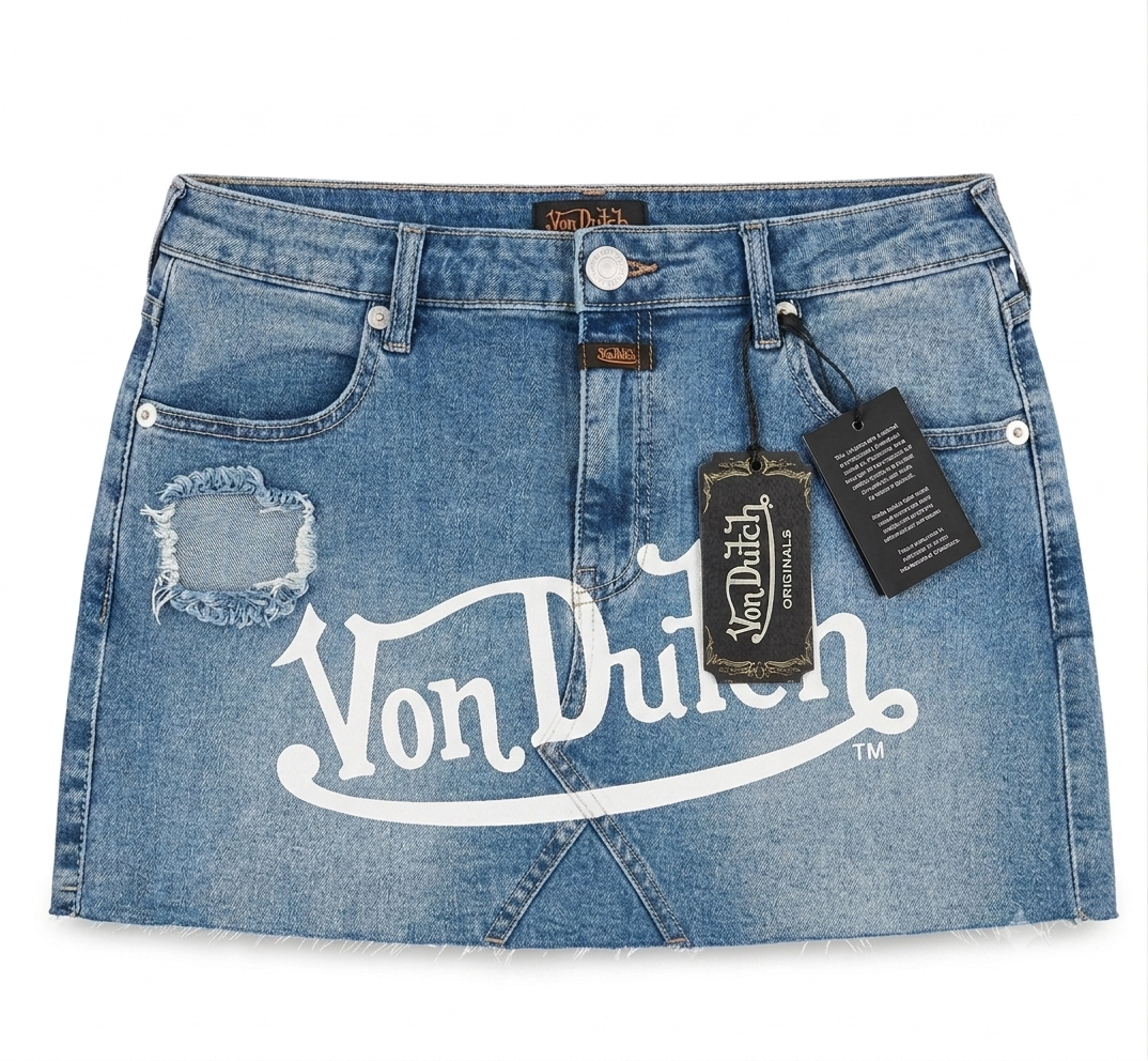 Von Dutch Denim Skirt - Size UK 12-14