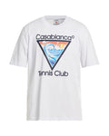 Casablanca Men's White T-Shirt Organic Cotton - Size UK S