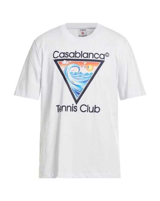 Casablanca Men's White T-Shirt Organic Cotton - Size UK S