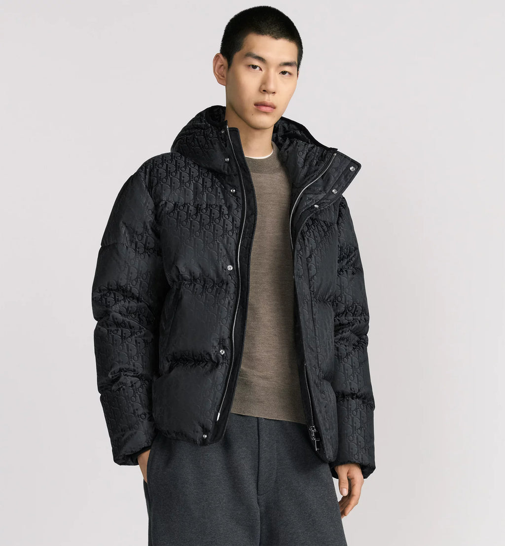 Dior Oblique Hooded Quilted Down Jacket
