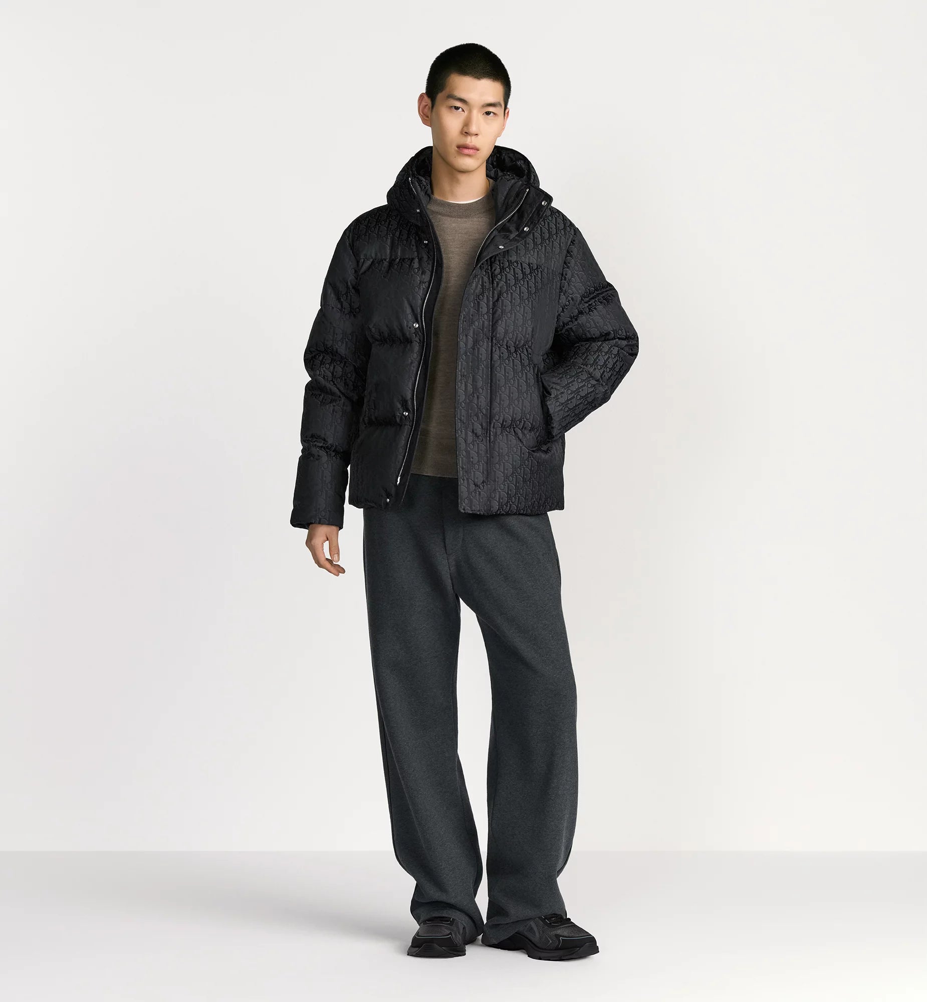 Dior Oblique Hooded Quilted Down Jacket
