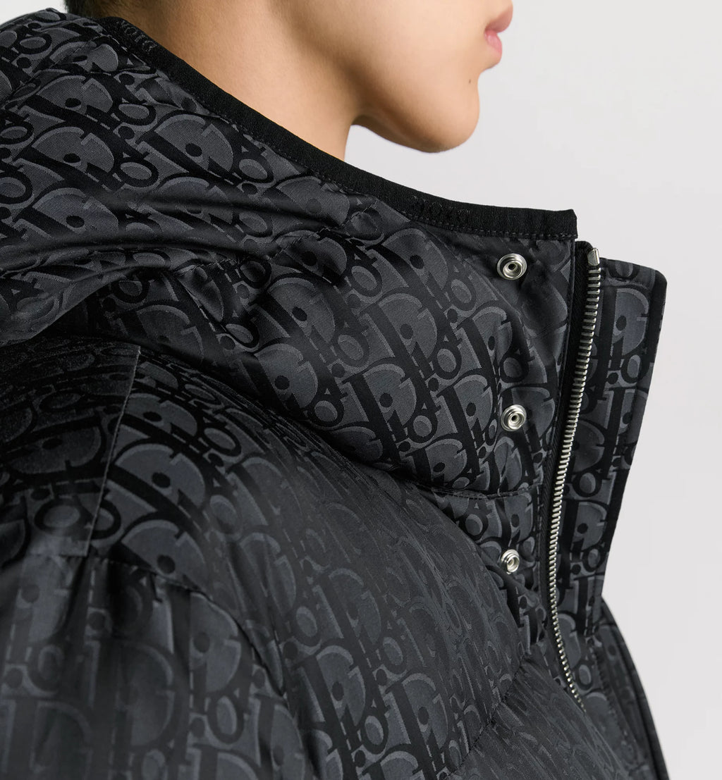 Dior Oblique Hooded Quilted Down Jacket