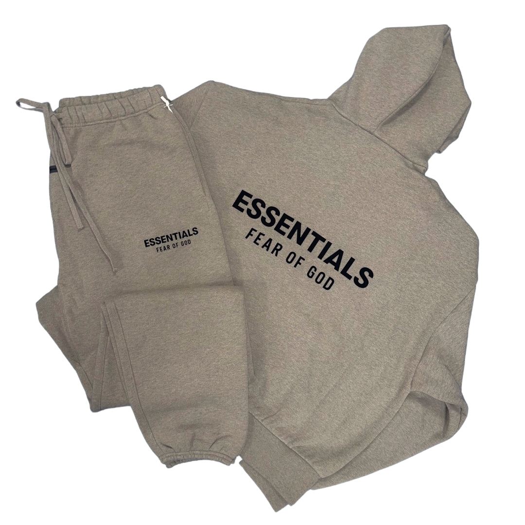 FEAR OF GOD ESSENTIALS JET BLACK ZIP TRACKSUIT (SS25)