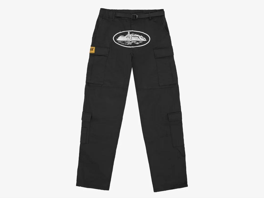 Corteiz Black Cargo Pants