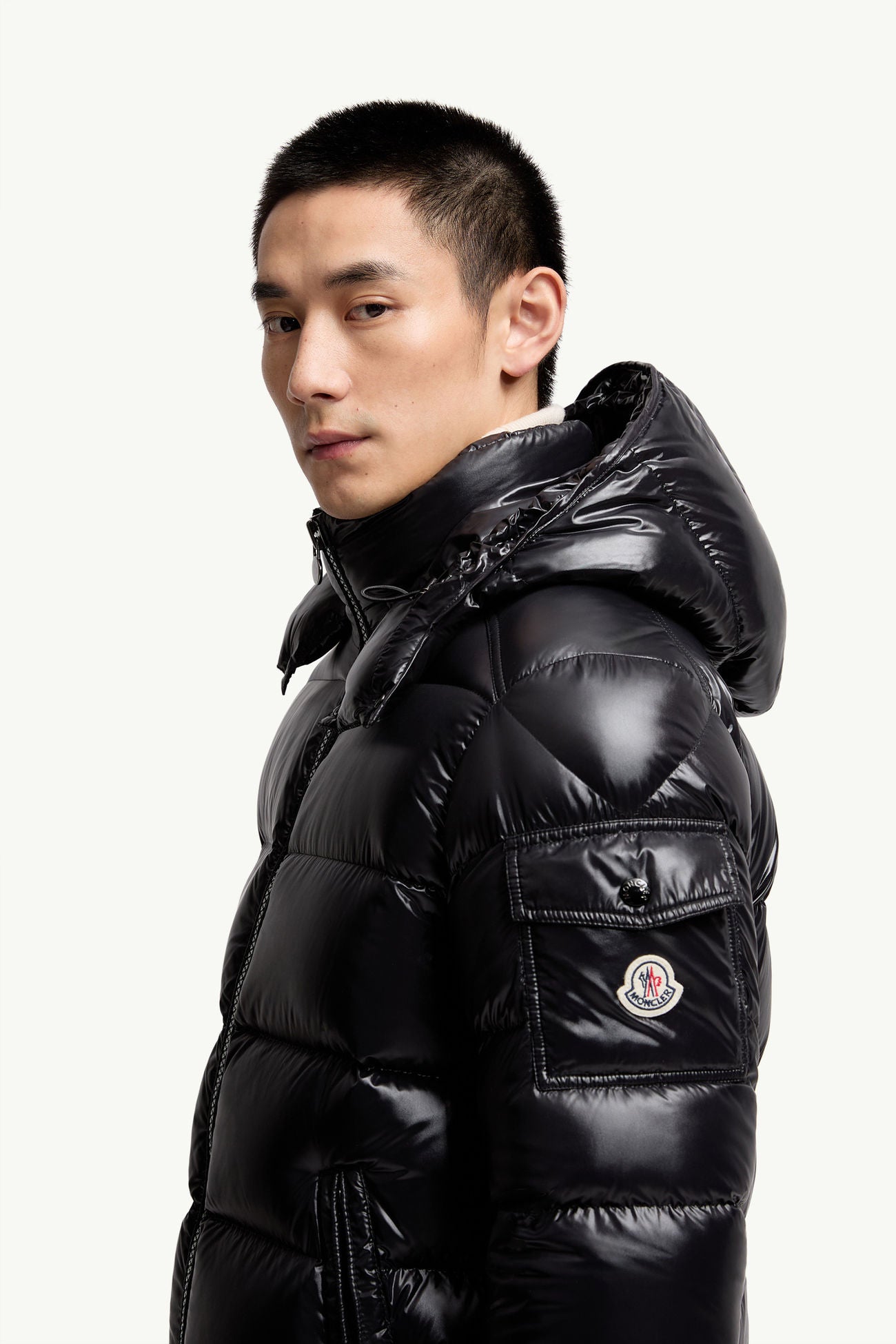 Moncler Maya Hooded Short Down Jacket -
